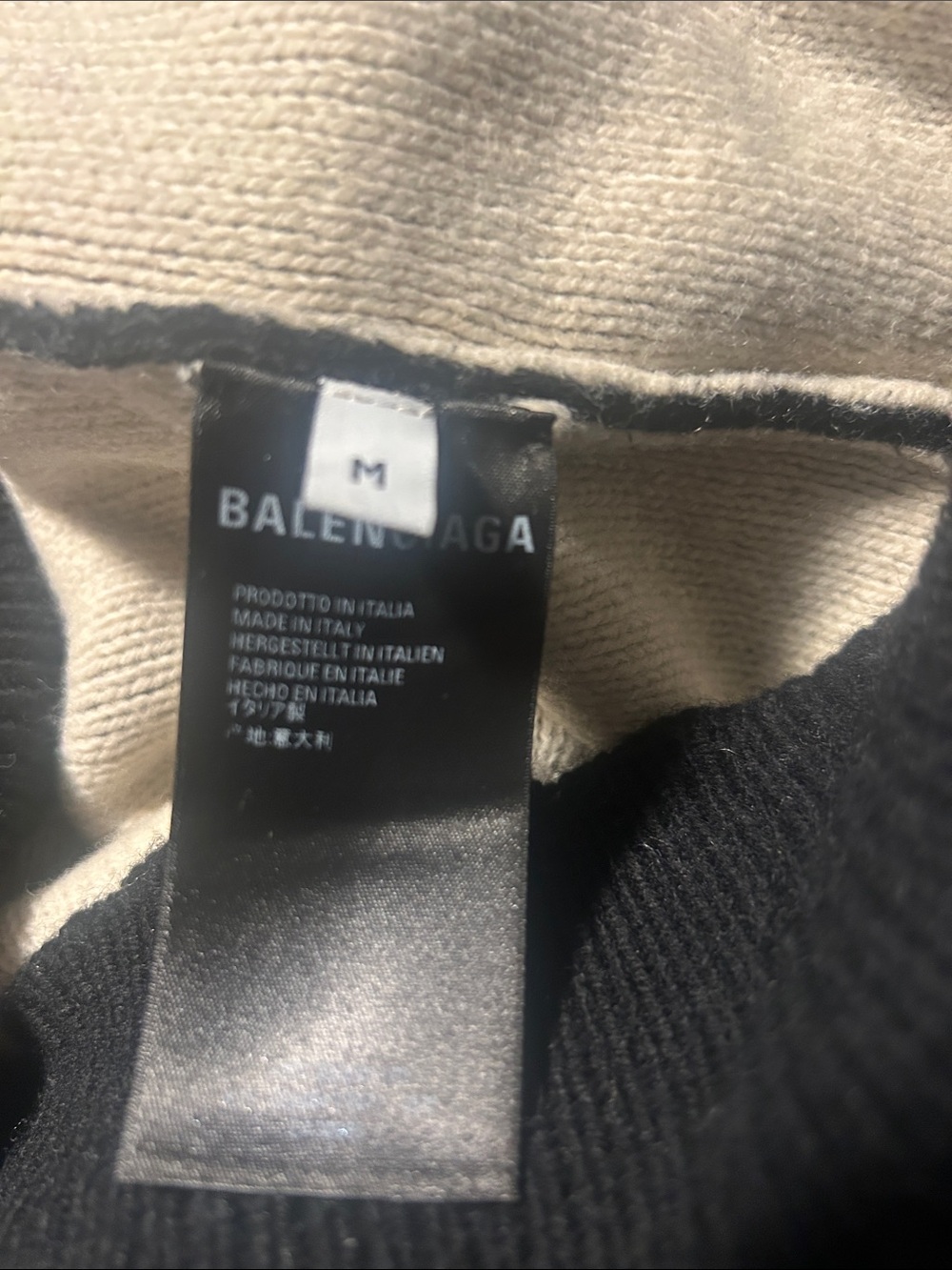 Balenciaga Black Knit Zip-Up Logo Sweater - Picture 9 of 10